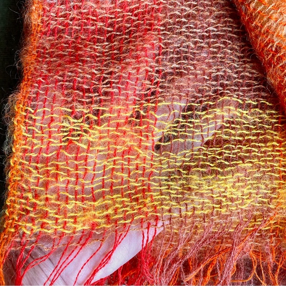 Vintage wool mohair Scottish plaid Heather Weave afghan throw blanket shawl - Picture 6 of 12